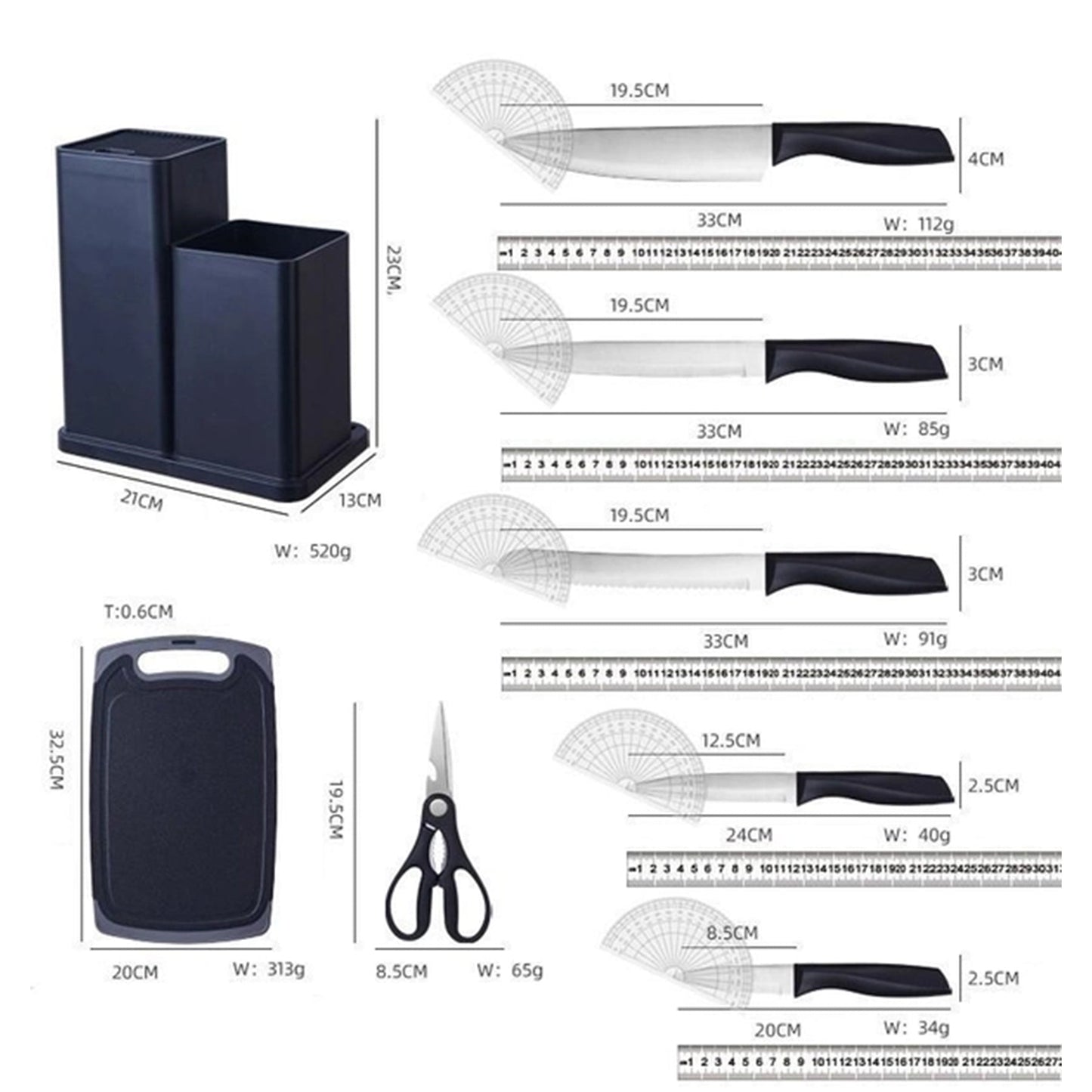 19pc Kitchen utensil set