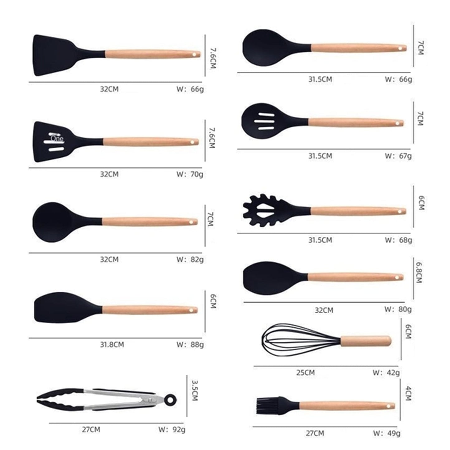 19pc Kitchen utensil set